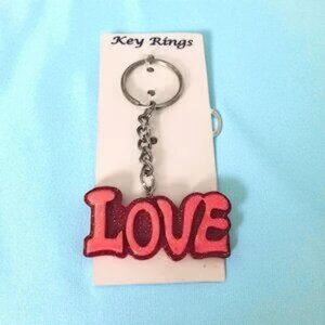 “LOVE” Resin Key Ring